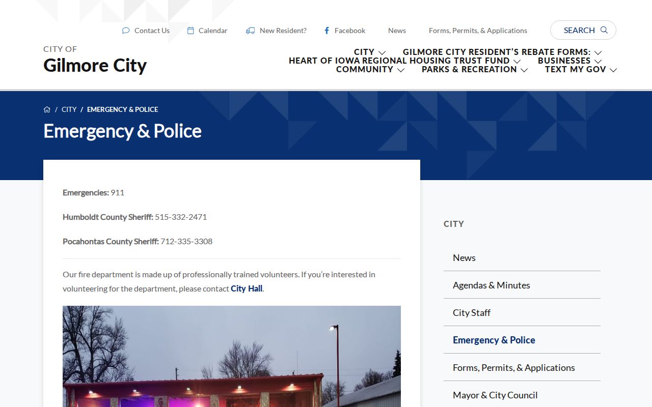 Gilmore City criminal records and official dual-county sheriff contacts
