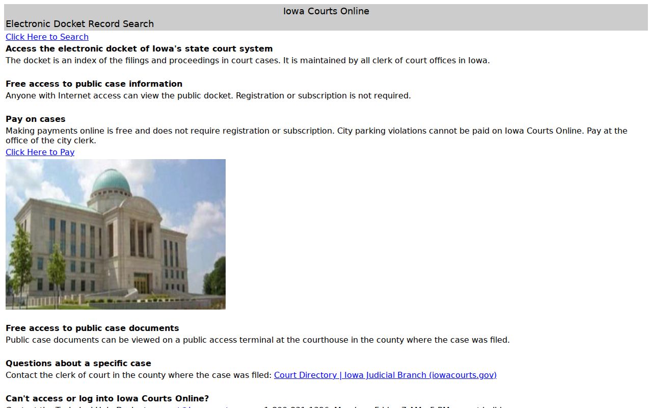 Humboldt County criminal court record search interface